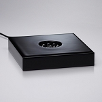 Black Piano Finish Lighted Square Base 4-3/4